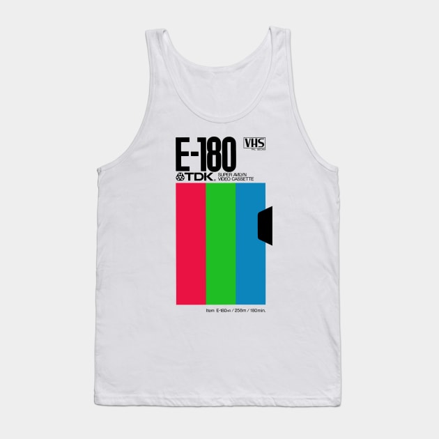 Retro VHS Tape Tank Top by GuitarManArts